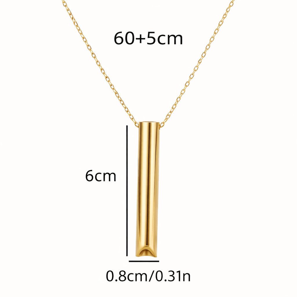 ILOKEN Kette mit Anhänger Tiefenatmung Halskette Achtsamkeitsschmuck zur Be günstig online kaufen