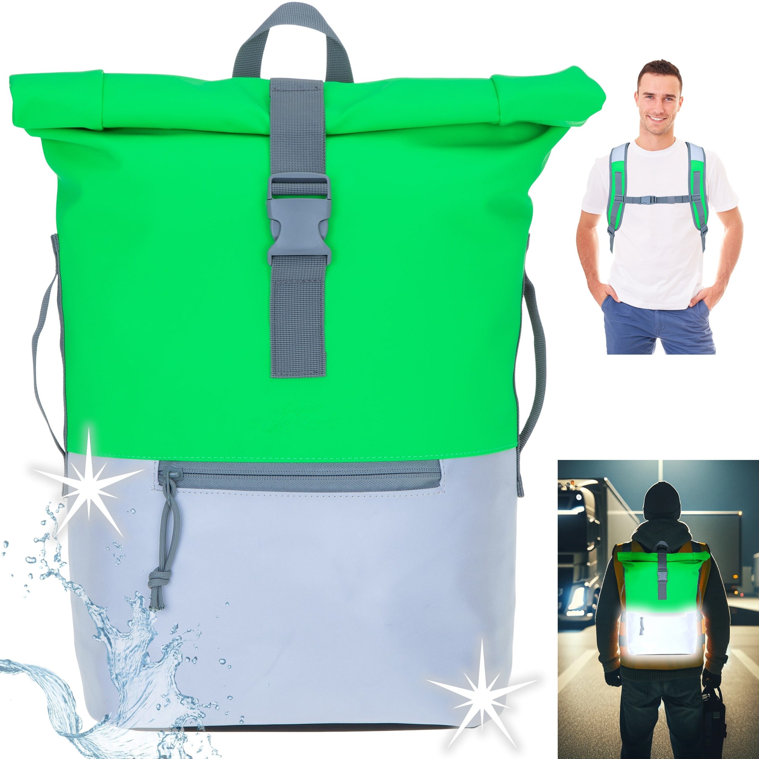 ELEPHANT Freizeitrucksack Time Bag Reflecitve Signal Neon Arbeitsrucksack, günstig online kaufen
