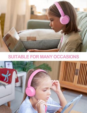 New bee Vielseitige Nutzung Kinder-Kopfhörer (Ganztägiger Komfort dank Protein-Ohrpolstern und verstellbarem Kopfbügel. Umschaltbare Lautstärkebegrenzung für optimalen Gehörschutz., Ideales, mit eingebautem Stereo-Mikrofon und 2-Wege-Gesprächsfunktion)