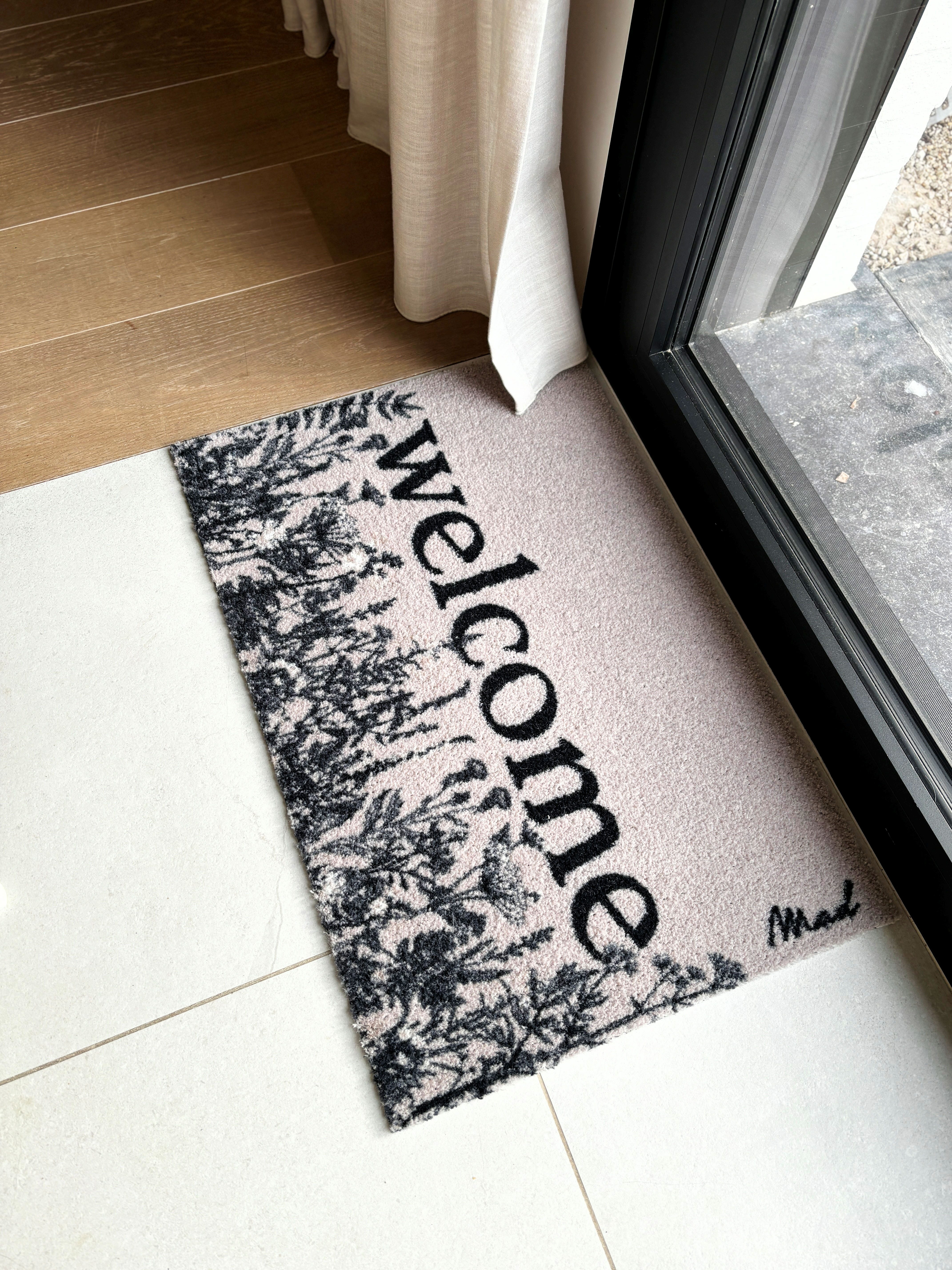 Mad about Mats Fußmatte Outdoor & Indoor "Oona" Welcome floral, bedruckt, strapazierfähig, robust, rutschfest, waschbar 50 x 75 cm