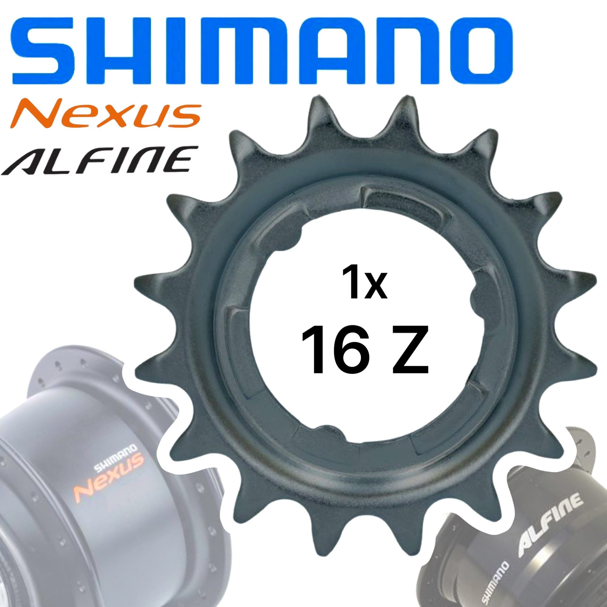 Fahrradkurbel Shimano Nexus / Alfine Getriebenaben Verschleiss Ersatz Ritzel 16-23Z