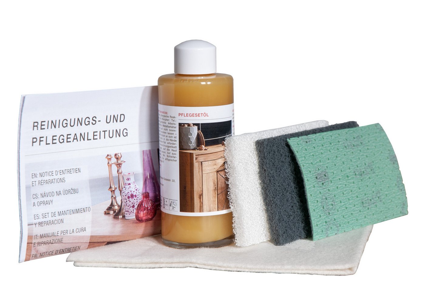 Woodroom Möbelpflegeöl-Set (6 St., 150 ml), Möbelöl, Pflegeöl, Pflegeöl für Massivholz