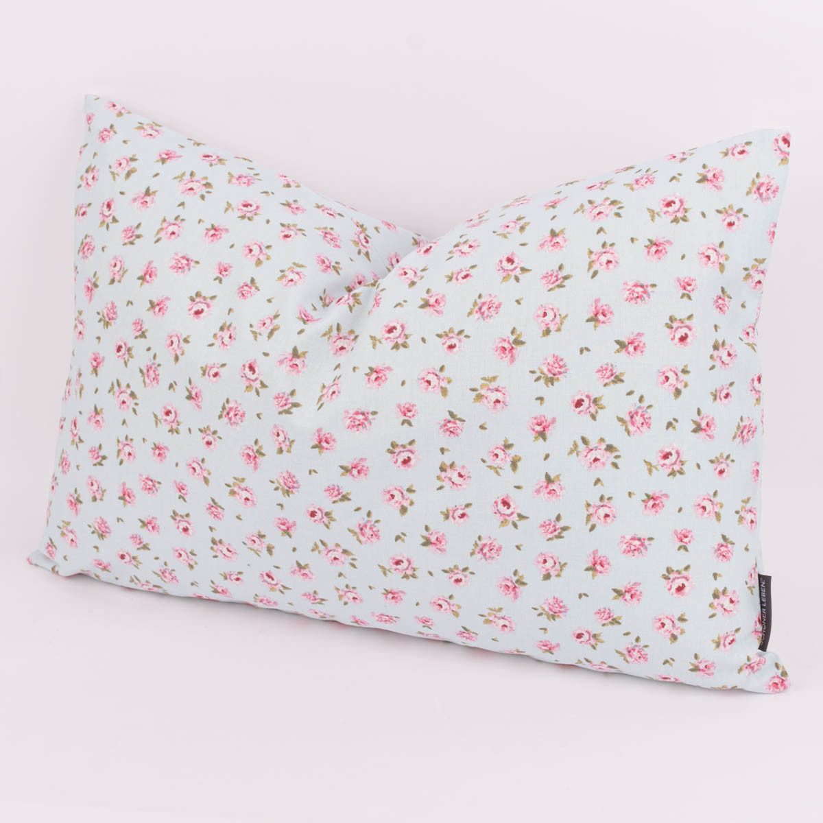 SCHÖNER LEBEN. Dekokissen Kissenhülle Classic Little Rose hellblau div. Größen SCHÖNER LEBEN