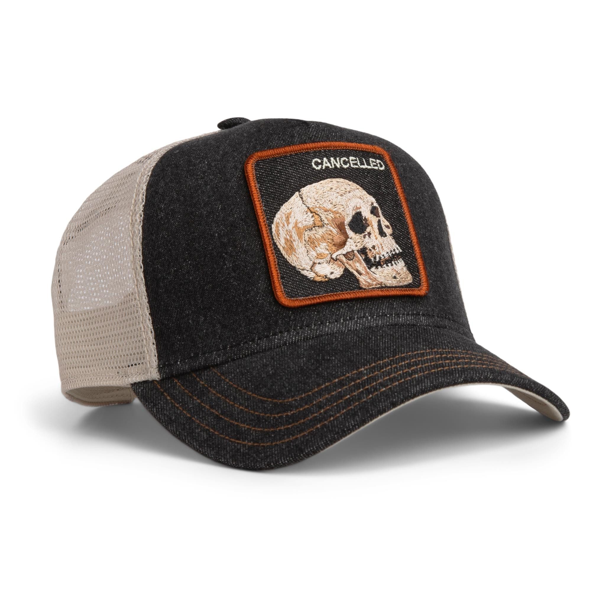GOORIN Bros. Trucker Cap Goorin Bros. Denim Skull Trucker Cap Dark Denim (Basecap, Basecap, Trucker Kappe, Meshcap)