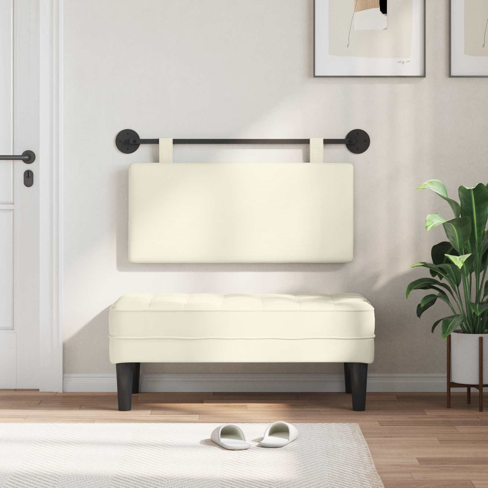 vidaXL Bett Hängendes Kopfteil Cordstoff (1-tlg)