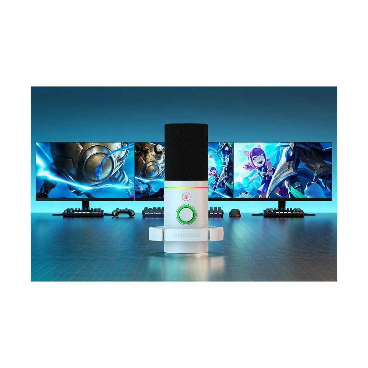 Maono Streaming-Mikrofon Maono PD200X dynamisches USB/XLR Mikrofon weiß