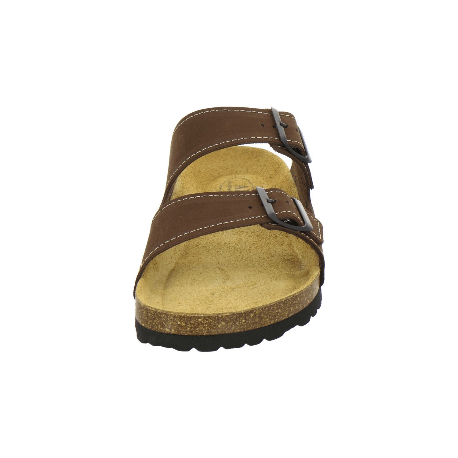 AFS-Schuhe 311072 Zweischnaller Pantolette für Herren mit Fußbett, bequeme Sandalen aus Leder