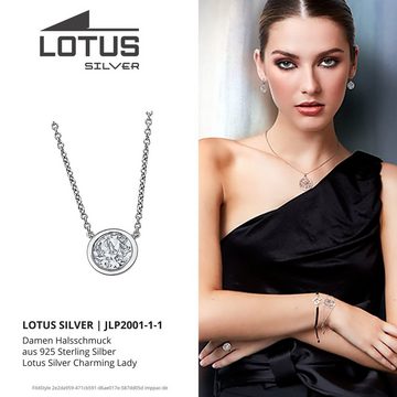 LOTUS SILVER Silberkette Lotus Silver Rund Halskette LP2001-1/1 (Halskette), Halsketten für Damen 925 Sterling Silber, silber, weiß