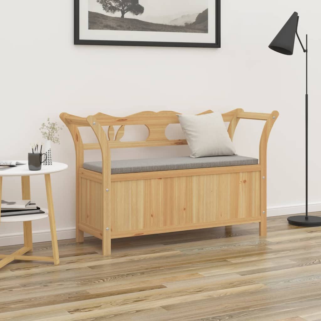 furnicato Truhenbank Sitzbank aus massivem Tannenholz und Holzwerkstoff 107x45x75,5 cm (1-St)