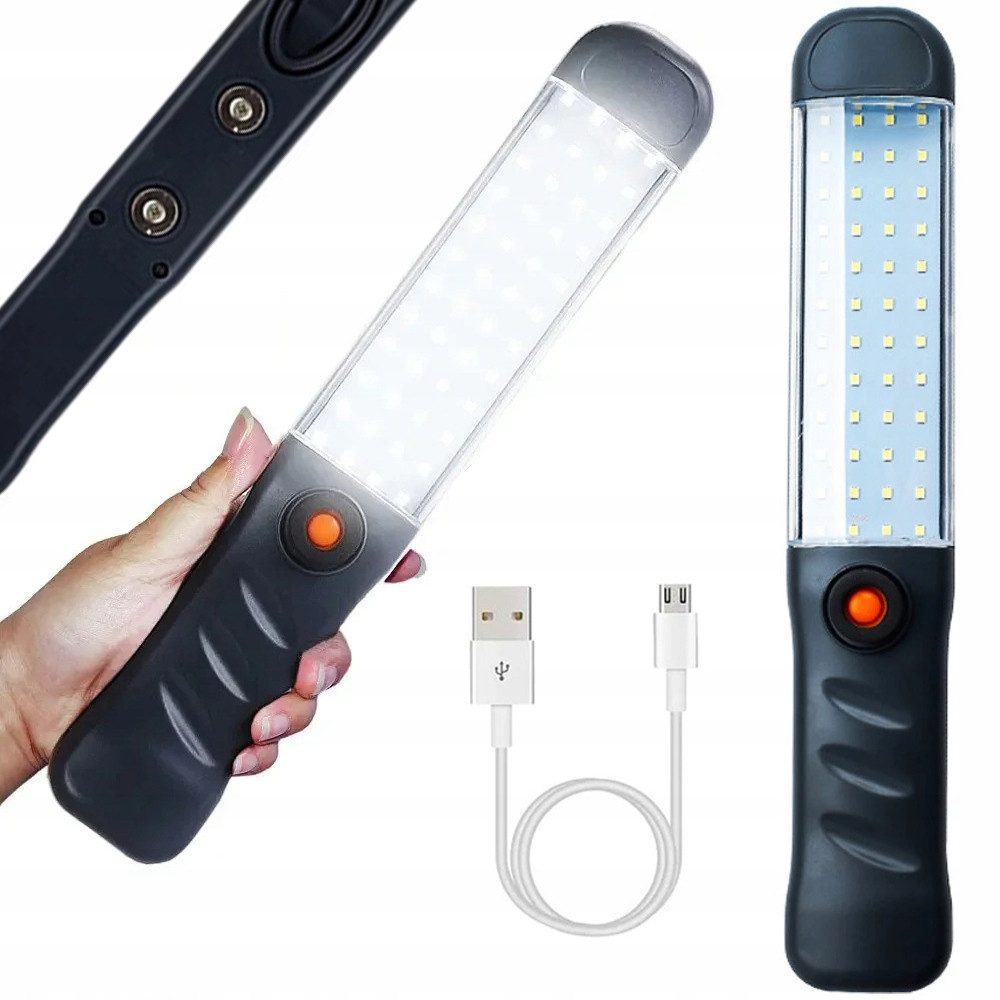 VERK GROUP LED Arbeitsleuchte Akku Arbeitsleuchte LED Stablampe Werkstattlampe Handlampe mit Magnet