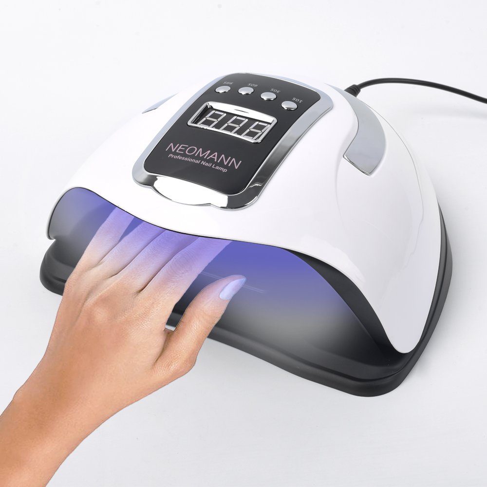 NEOMANN Lichthärtungsgerät Professioneller 280 Watt und 66 LED/UV-Lampe für Gelnägel -LCD Anzeige 1-tlg., Smart-Sensor, LCD-Anzeige, 4 Timer-Einstellungen, Schnelles Trocknen mehr