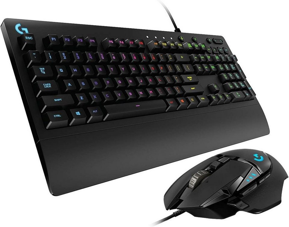Logitech G G502 HERO Kabelgebundene Gaming G213 RGB Tastatur- und Maus-Set,  mit programmierbaren Tasten Gewichten mit Hintergrundbeleuchtung PC