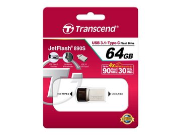 Transcend TRANSCEND 16GB JetFlash 890S USB 3.1 + Type-C schwarz USB-Stick