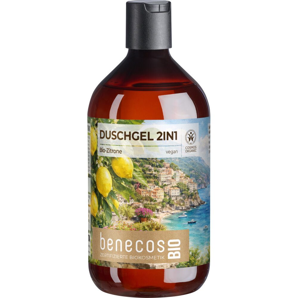Benecos Duschgel LE Zitrone, 500 ml