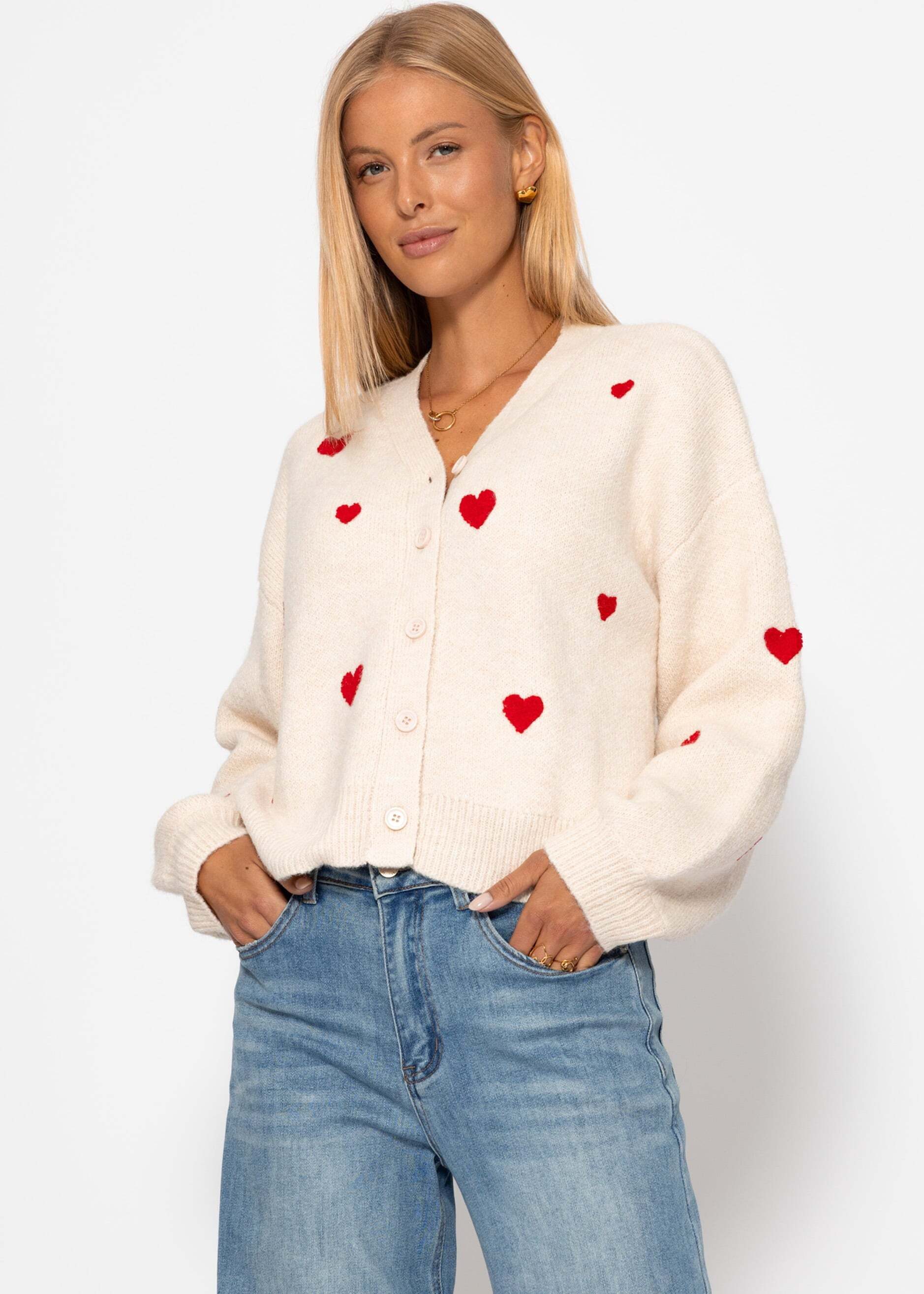 Cardigan Weicher Strickcardigan mit Zierknöpfen für Damen