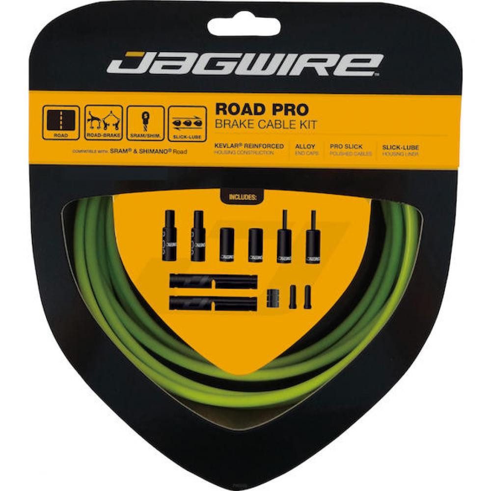 Jagwire Bremszug Jagwire Road Pro Bremszugset Kevlar-verstärkt Organic Green - Professi