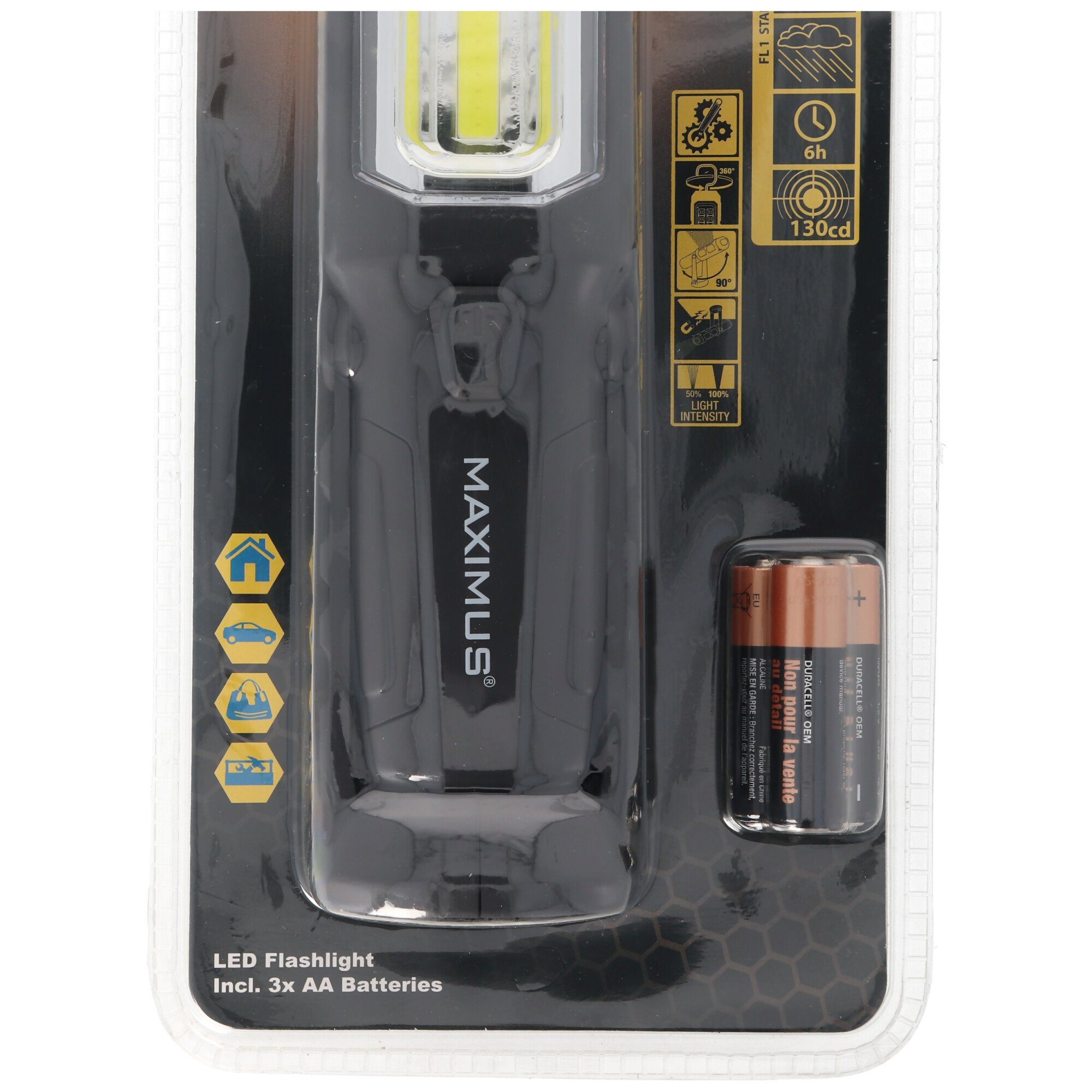 Maximus Arbeitsleuchte 3W LED Magne 3 mit Arbeitsleuchte Marken inklusive Batterien Alkaline
