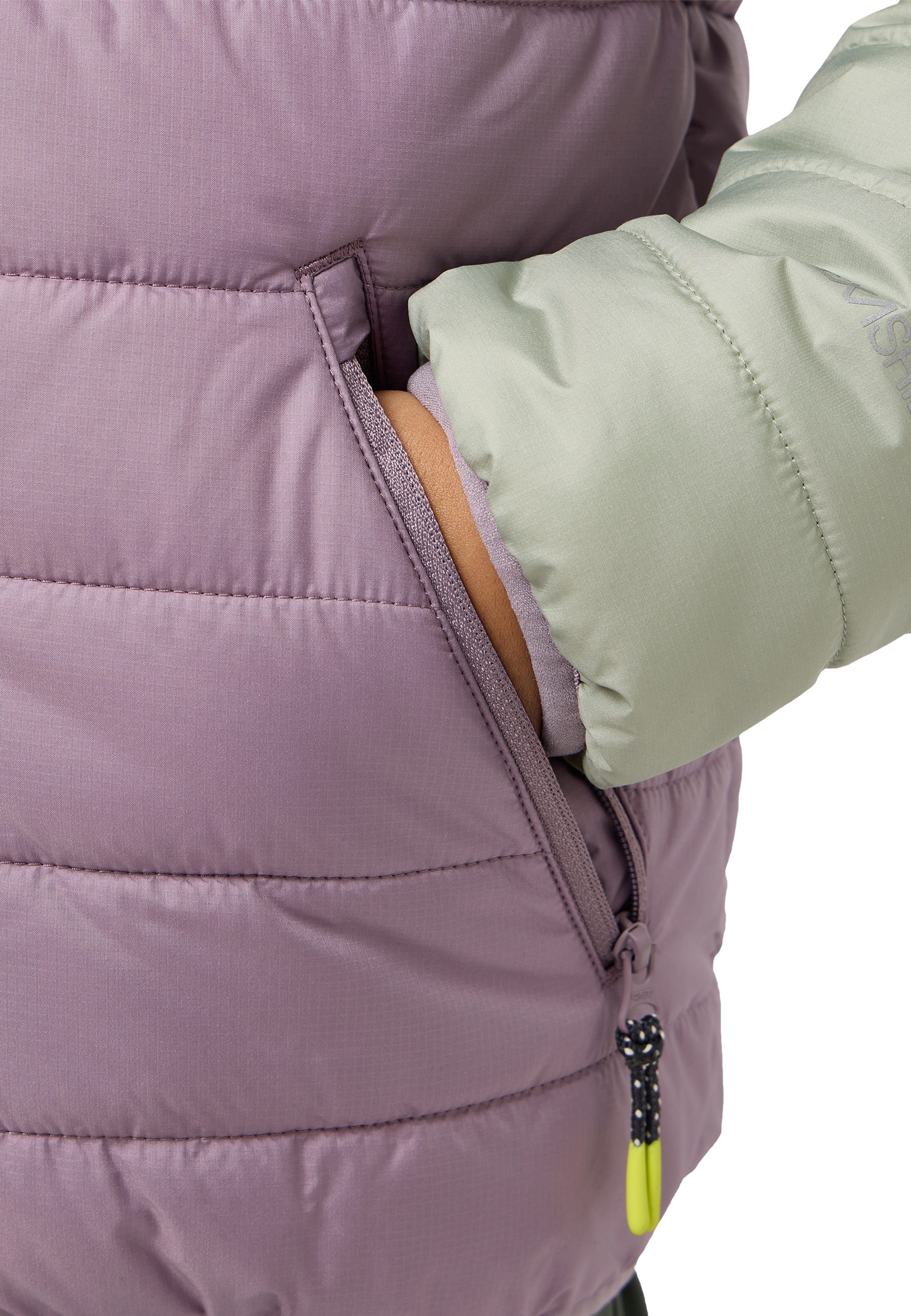 Jack Wolfskin Steppjacke ZENON für Kinder mit Kapuze, winddicht, wärmend, schnell trocknend