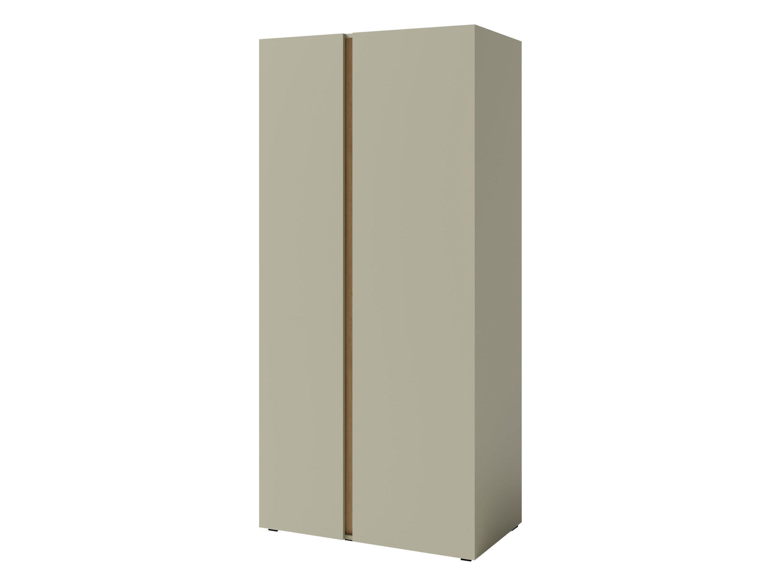 MIRJAN24 Kleiderschrank Luca LC03 (mit zwei Drehtüren) Kleiderstange, Ohne Griffe