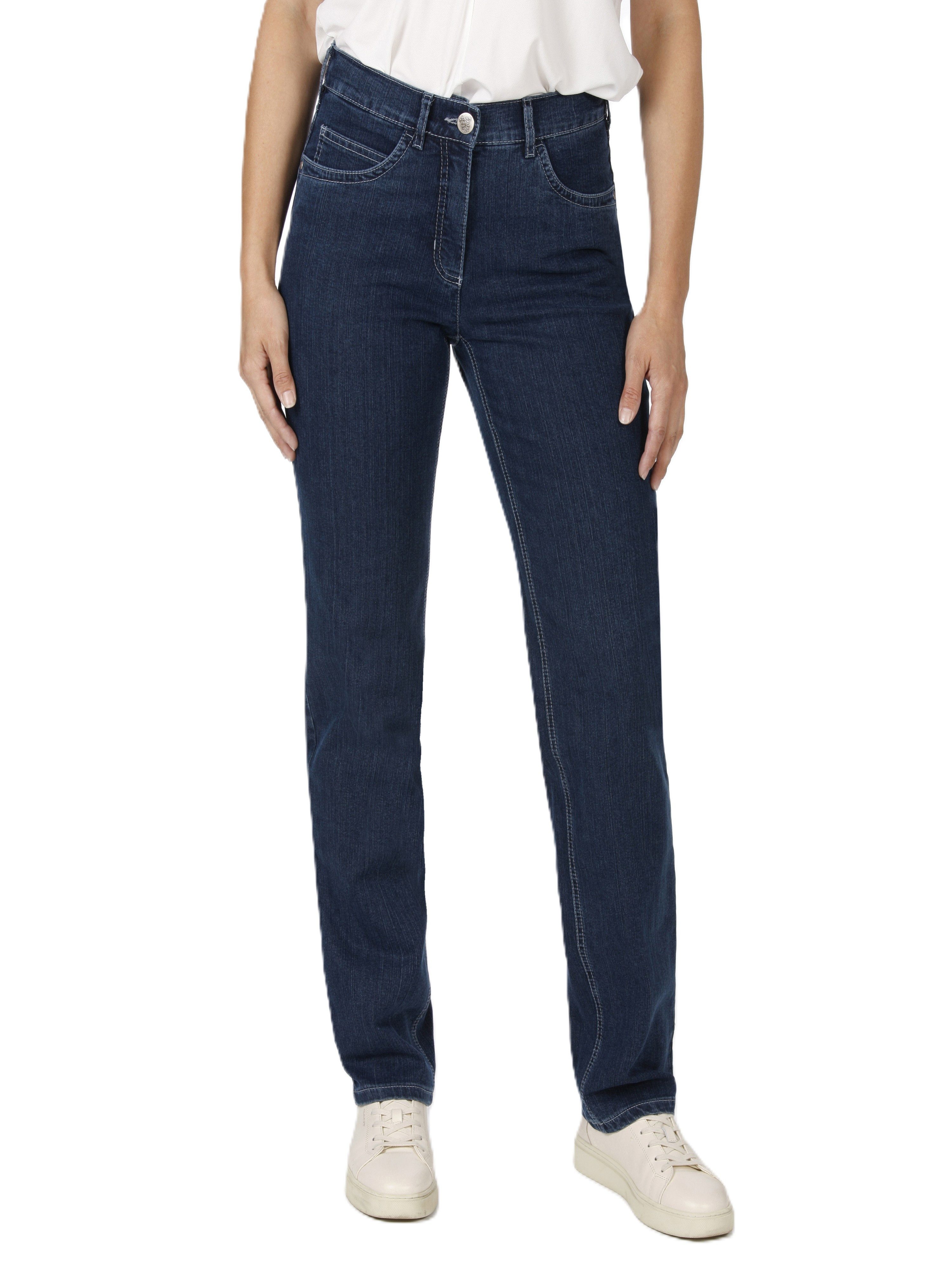 Stretch-Jeans GRETA-Damen Stretch Jeans mit Dehnbund,5-Pocket,normaler Oberschenkel