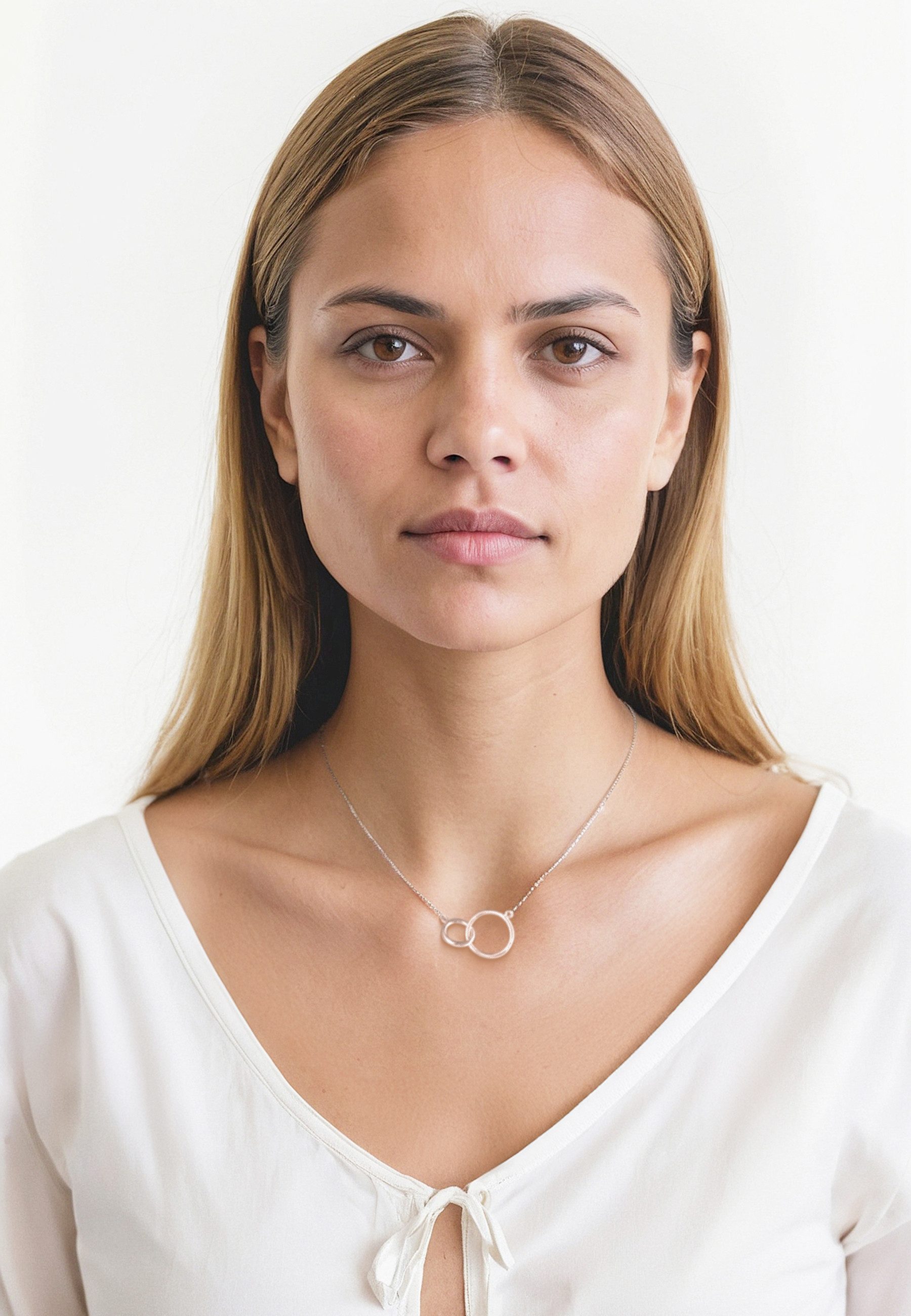 Sofia Milani Kette mit Anhänger Kreis, 925 Silber Damen Schmuck - N0753 günstig online kaufen