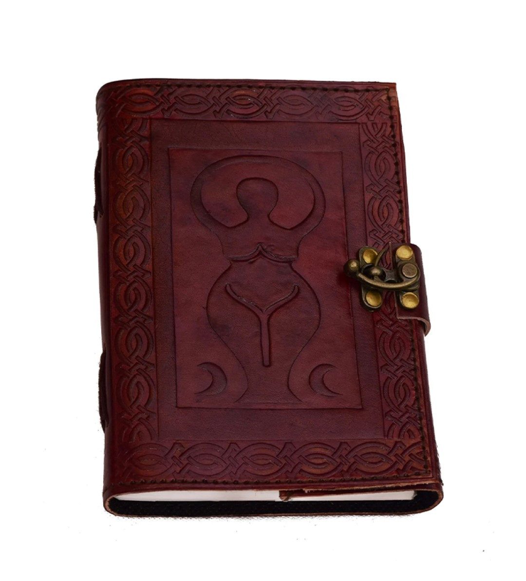 ROOGU Notizbuch ROOGU Echtleder Journal Notiz- Skizzen- Lederbuch Handmade Indien