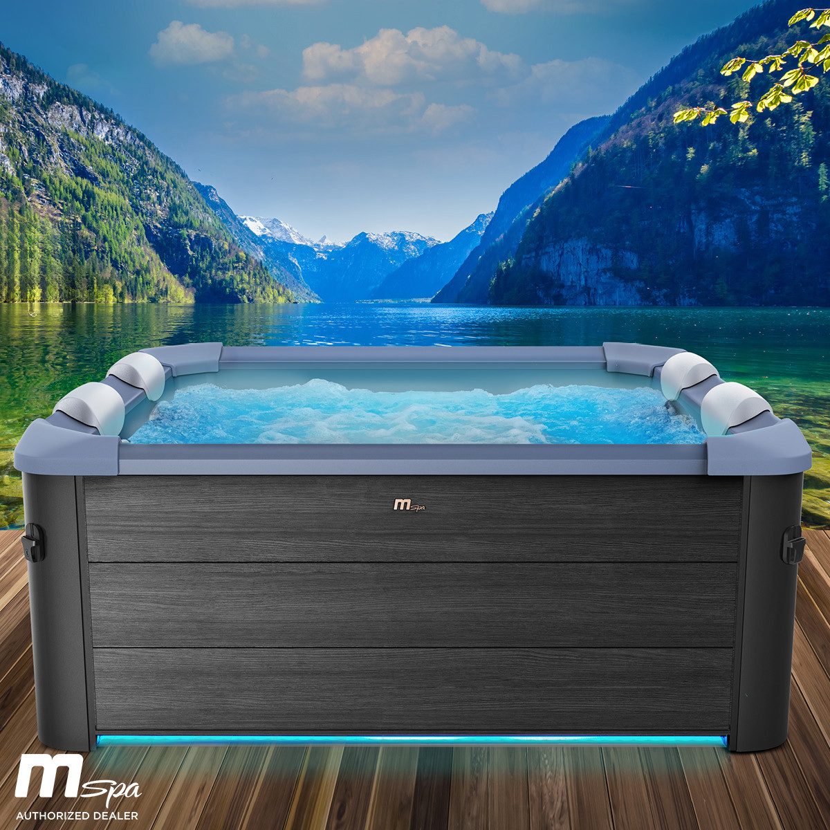 BRAST Whirlpool MSpa Oslo, Sapphire & Amber mit Fester Außenwand, (160x160x günstig online kaufen