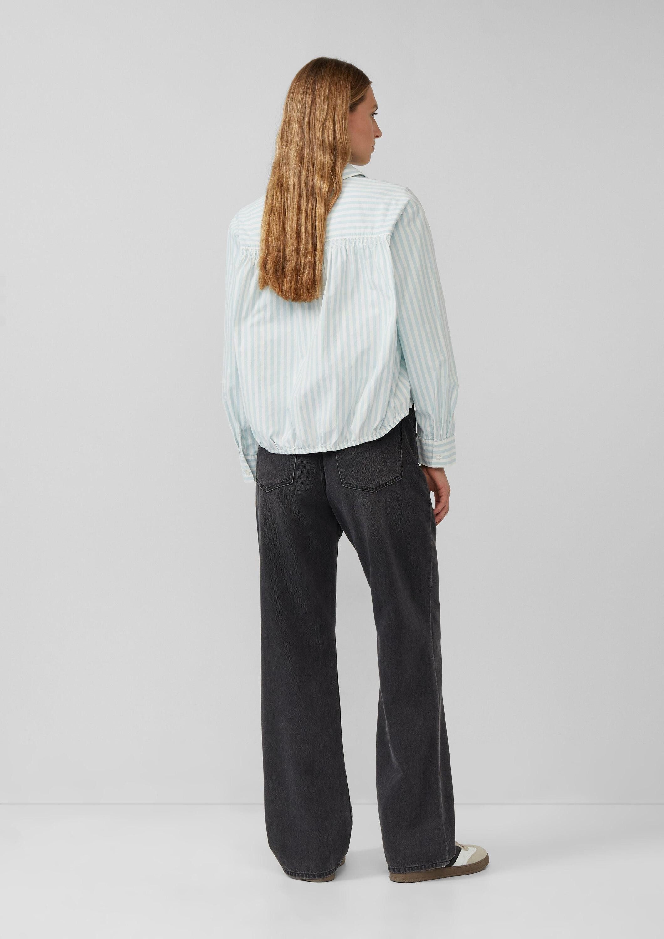 s.Oliver Langarmbluse Bluse Gestreifte Baumwoll-Bluse mit günstig online kaufen