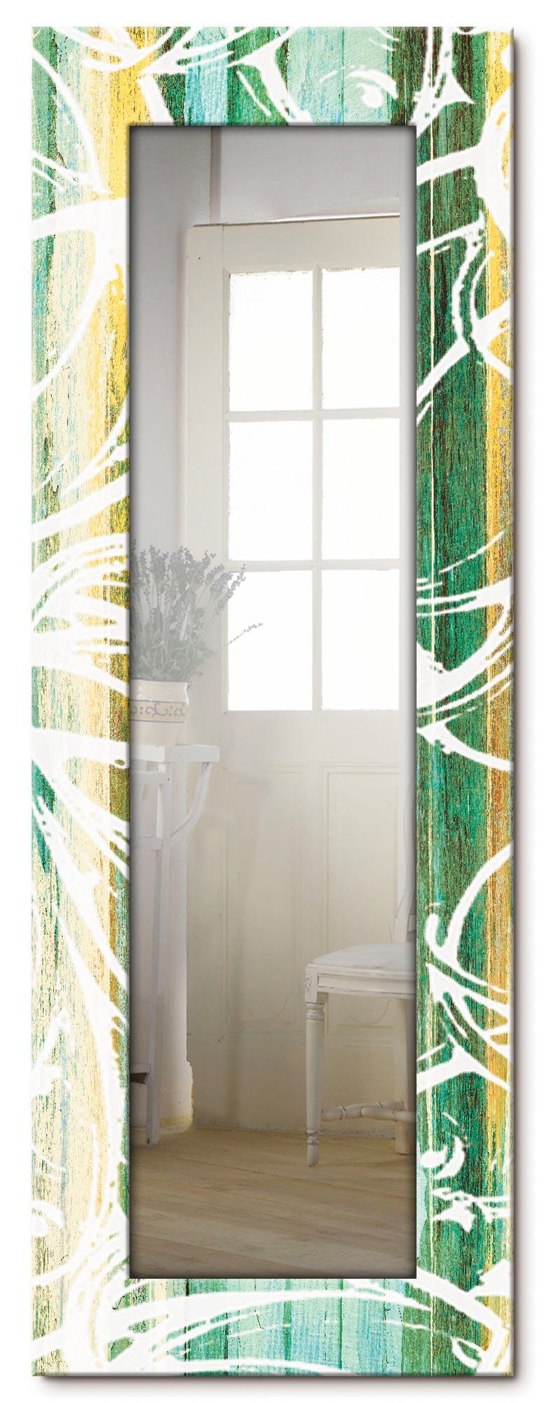Ornamente Wandspiegel, Motivrahmen, Ganzkörperspiegel, gerahmter Dekospiegel modernen im Stil, Landhaus Artland mit