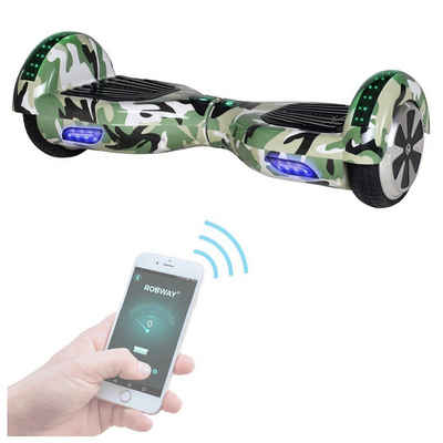 Robway Balance Scooter Hoverboard W1 inkl. Samsung Akku 6.5” inkl. integrierte Lautsprecher, 700,00 W, 15,00 km/h, (1 tlg), Self-Balance-Scooter - Bluetooth - Robway App - LED - Gyrosensoren