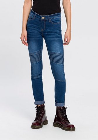 Arizona Skinny-fit-Jeans »im Biker- Look« Low ...