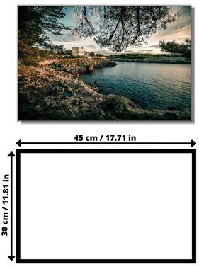 Victor (Zenith) Acrylglasbild Acrylglasbild \"Haus am Meer\" - Größe: 30 x 45 cm, Landschaften, in 30x45 cm, Glasbilder Meer, Bild Strand