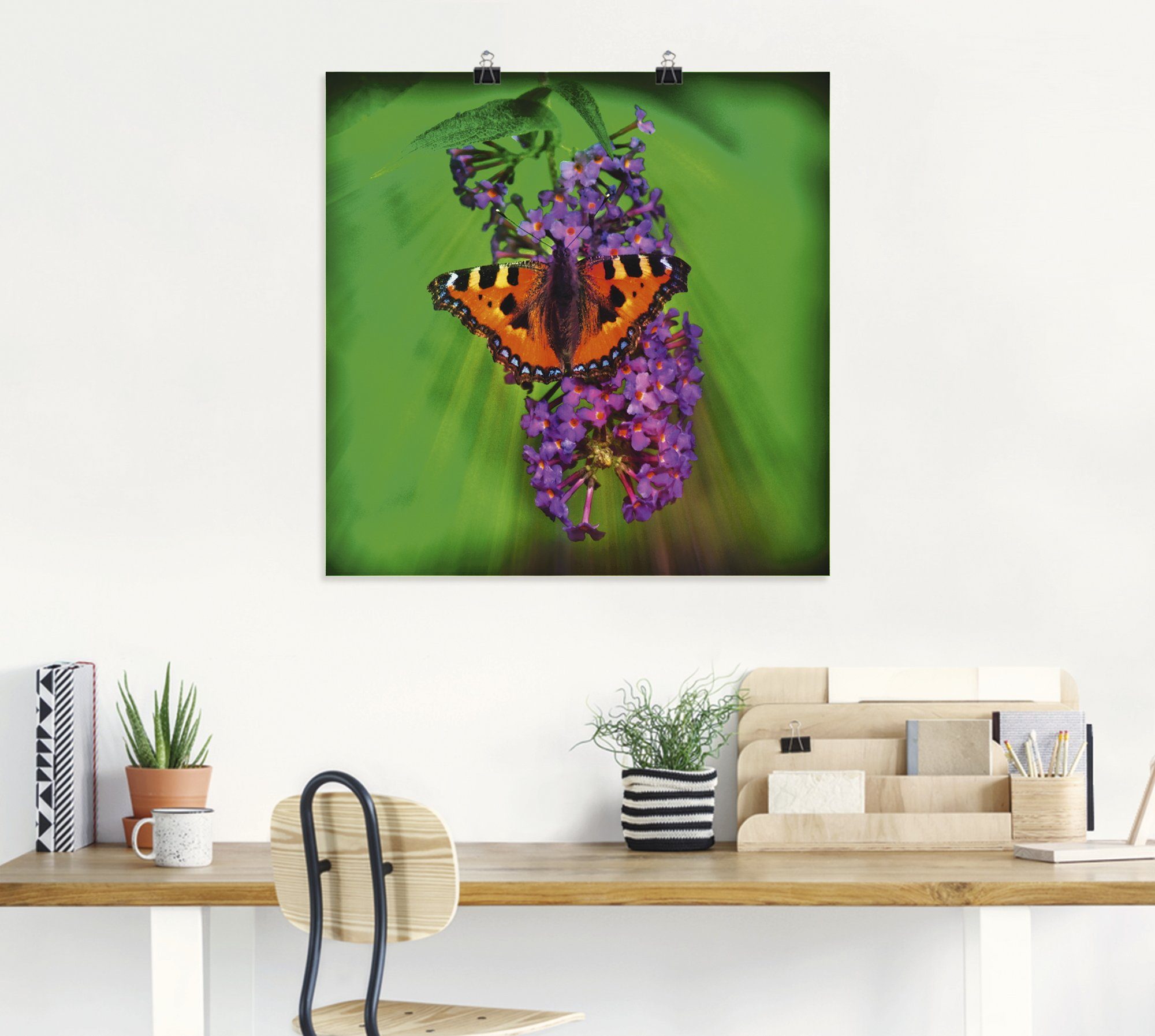 Artland Wandbild »Kleiner Fuchs im Sonnenstrahl«, Insekten (1 Stück), in vielen Größen & Produktarten - Alubild / Outdoorbild für den Außenbereich, Leinwandbild, Poster, Wandaufkleber / Wandtattoo auch für Badezimmer geeignet-kaufen