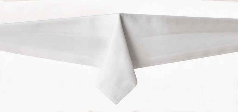 TextilDepot24 Tischdecke »in weiß mit Atlaskante bei 95°C waschbar aus 100% Baumwolle«