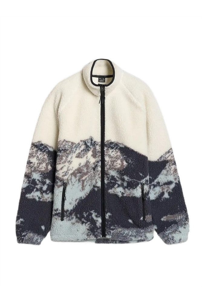 Fleecejacke U351 (Oversize, Sherpafleece) beige/bunt Herren