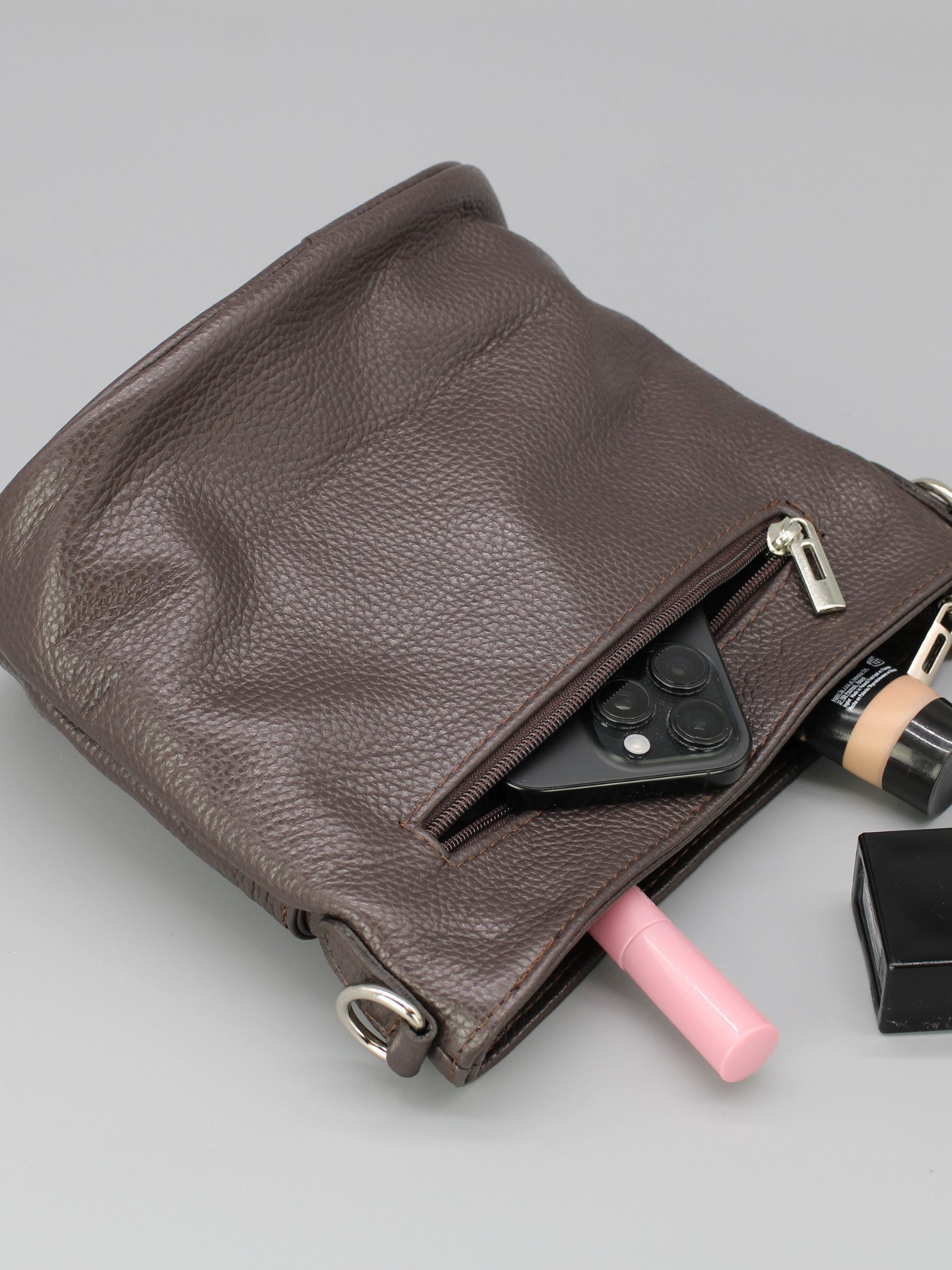 Adel Bags Schultertasche LINA Umhängetasche für Damen, Schultertasche Echtleder Gürteltasche