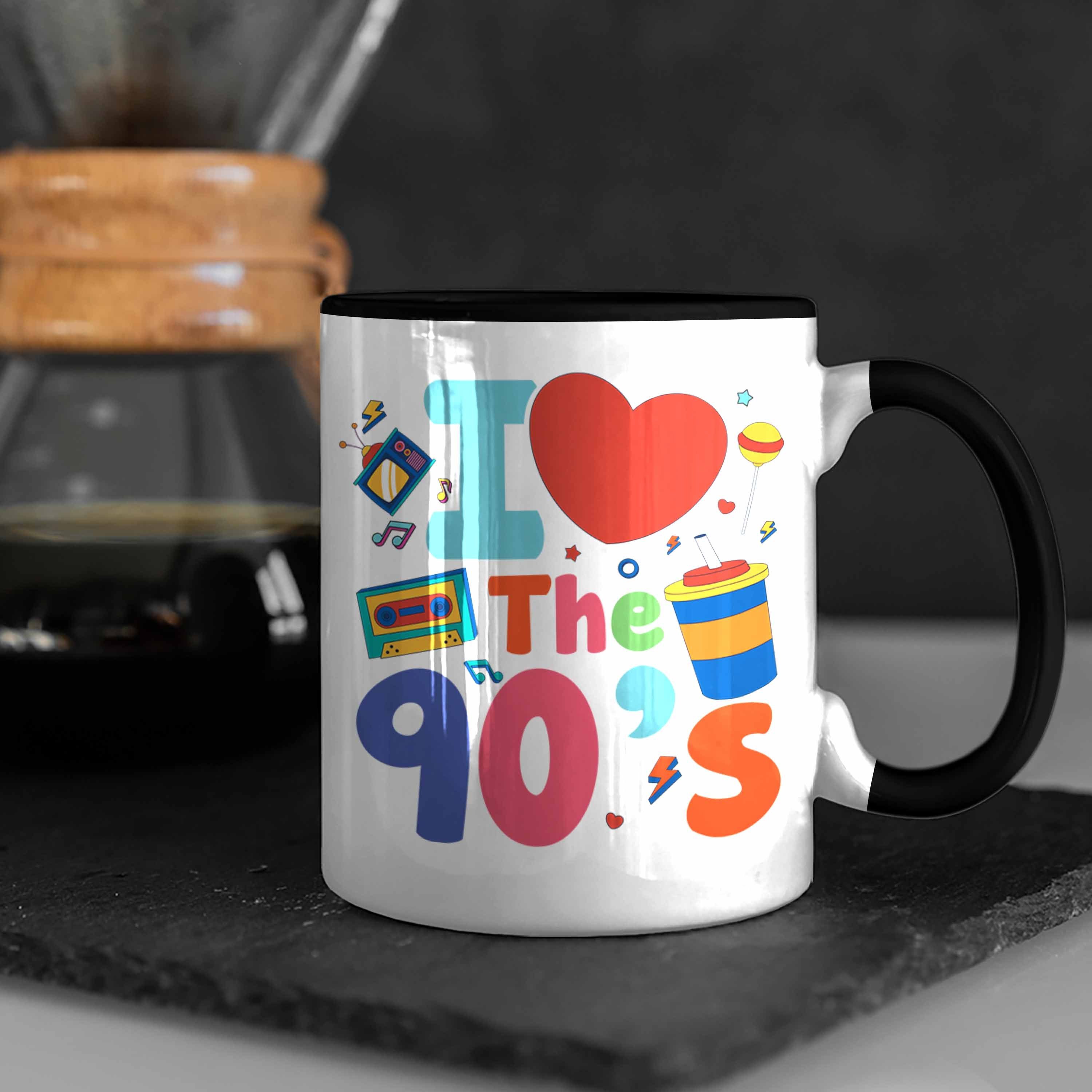 Geschenk 90er I Party Geschenkidee Love Trendation Tasse Jahre - Trendation The Neunziger Schwarz 90's Tasse