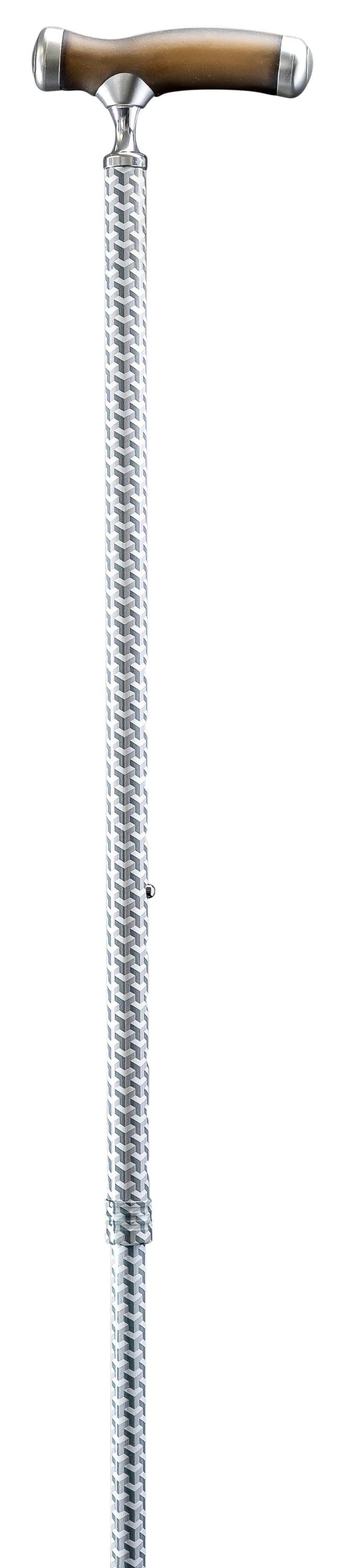 Stockshop Gehstock Gehstock Silikon-softgrip, Leichtmet., höhenverst., Gummipuff.