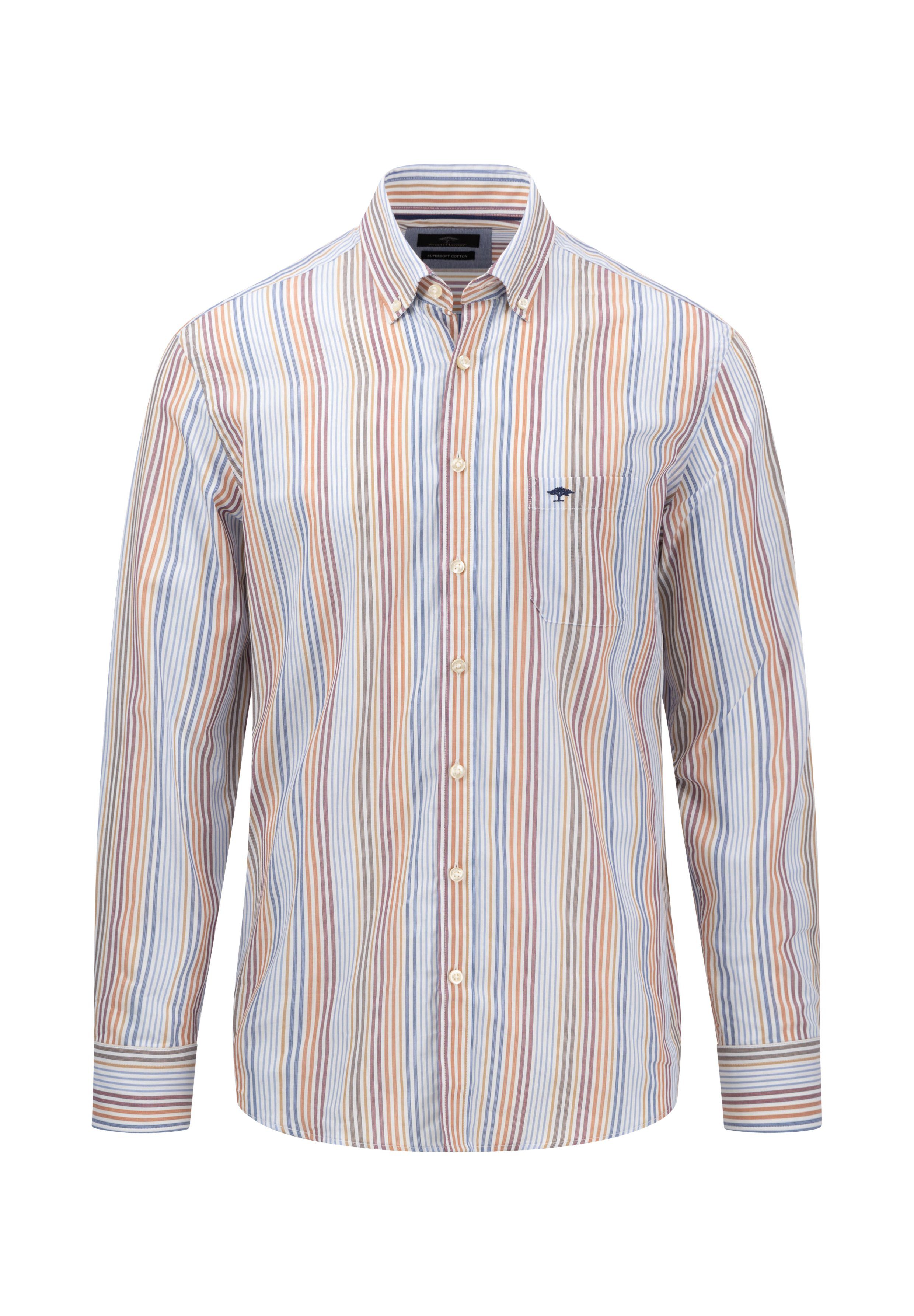FYNCH-HATTON Langarmhemd mit Multicolor-Streifen