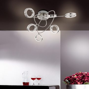 Home4Living LED Deckenleuchte Deckenlampe Spot Geza Wohnzimmerlampe 6flg Wofi, inkl. Leuchtmittel, Dekorativ, moderne LED-Technik