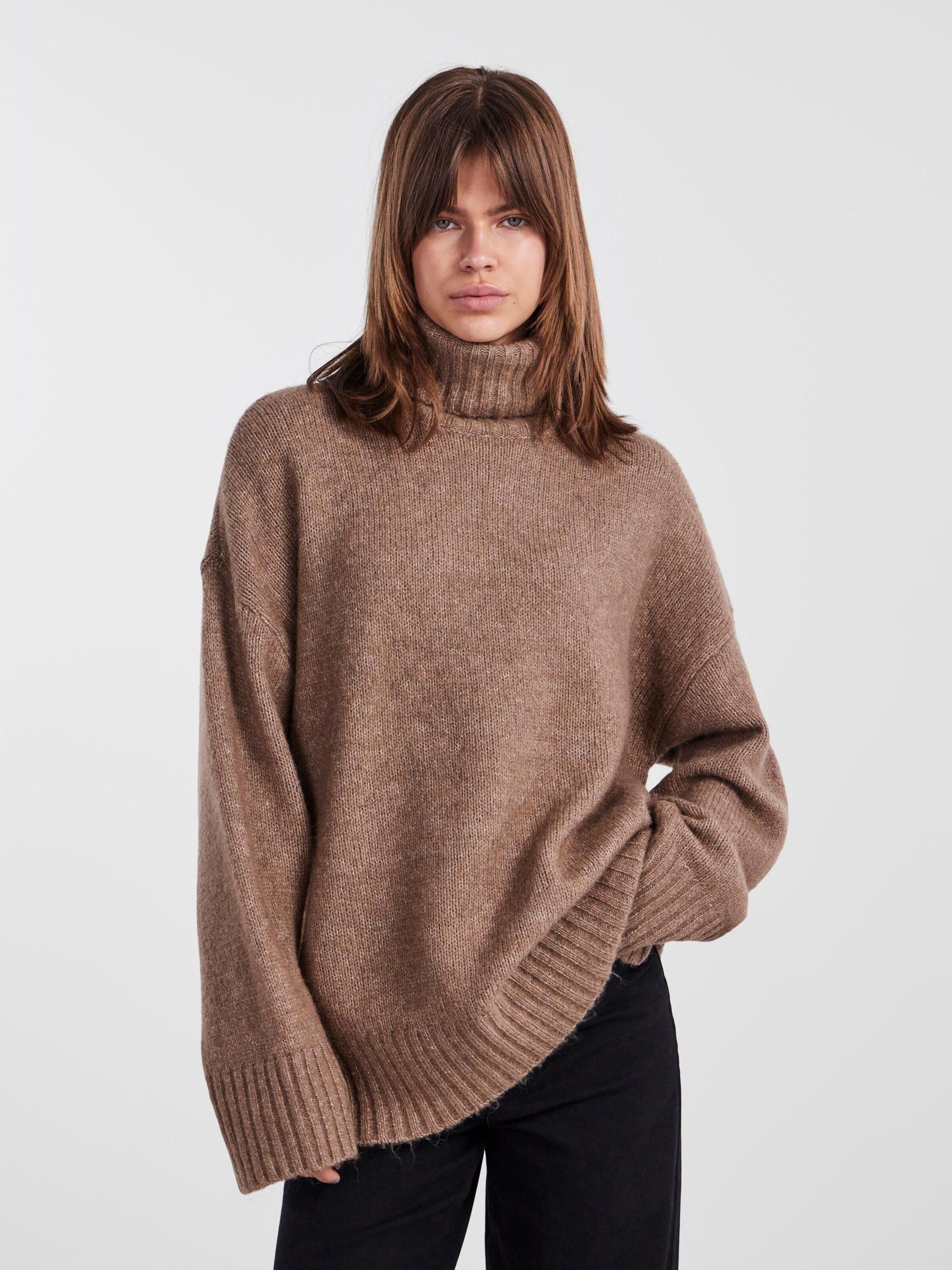 pieces Rollkragenpullover Nancy (1-tlg) Plain/ohne Details