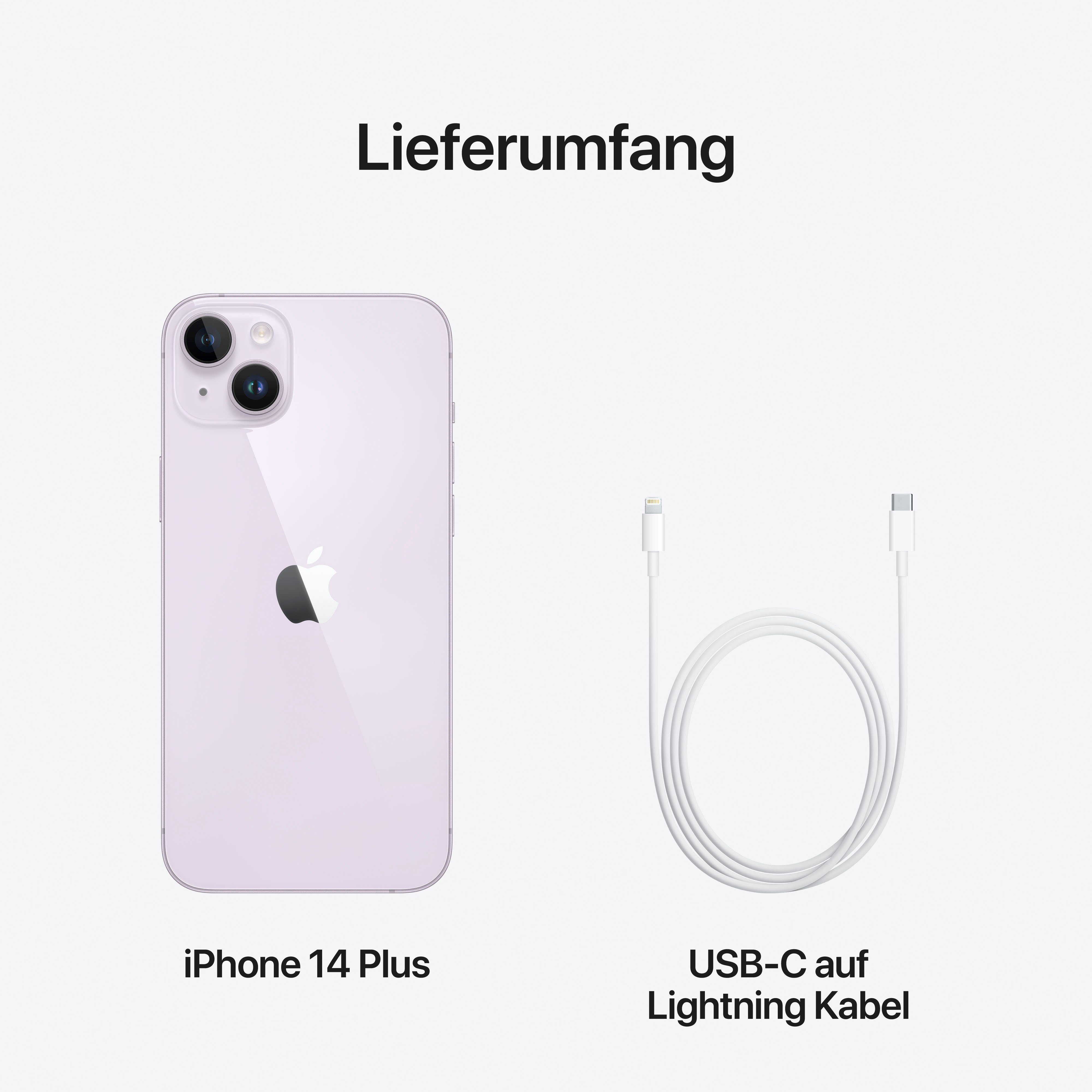 Apple iPhone 14 Plus 512GB Speicherplatz, cm/6,7 GB Smartphone purple (17 12 Zoll, MP Kamera) 512
