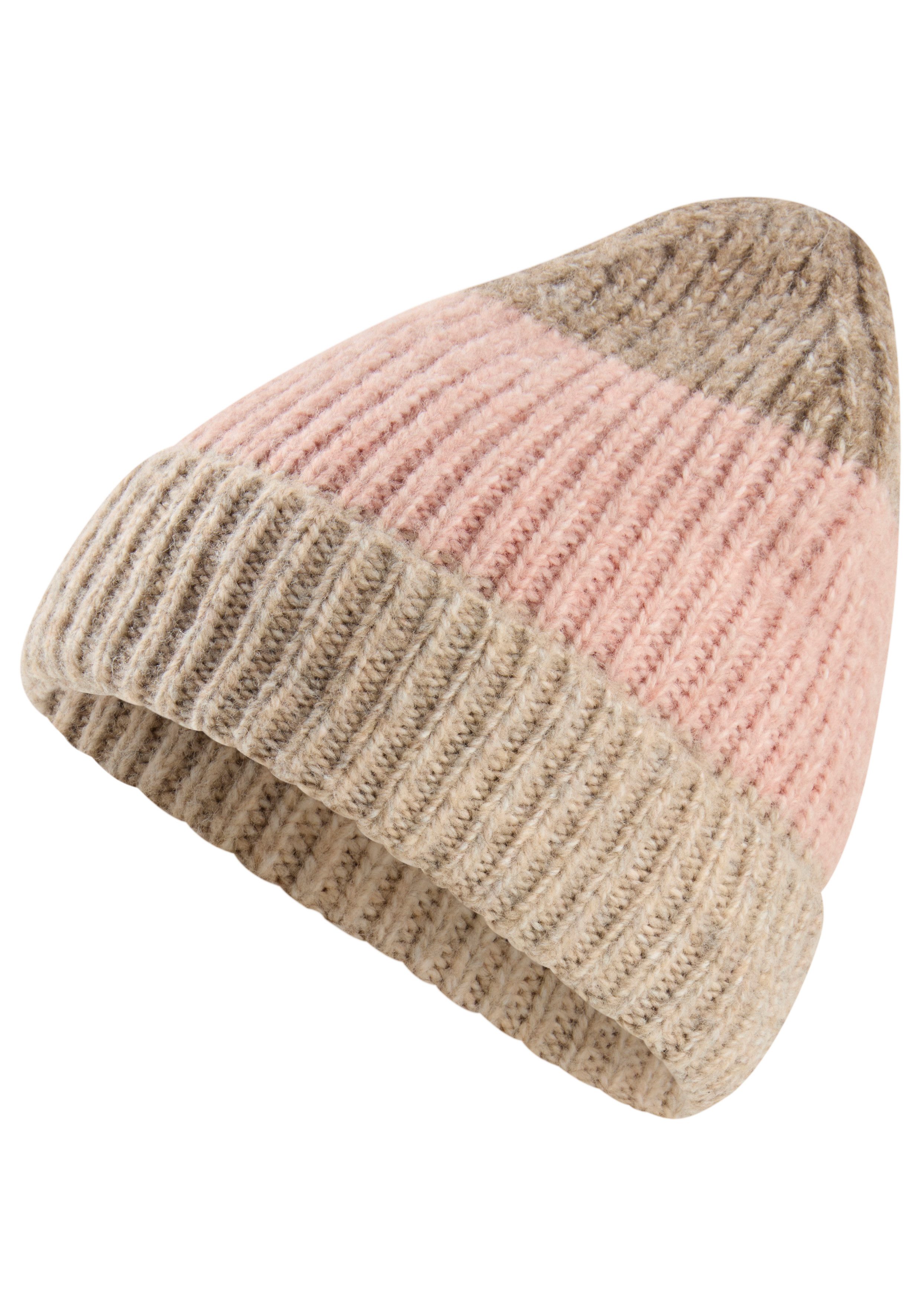 Laura Scott Strickmütze mit coolem Colorblocking - NEW
