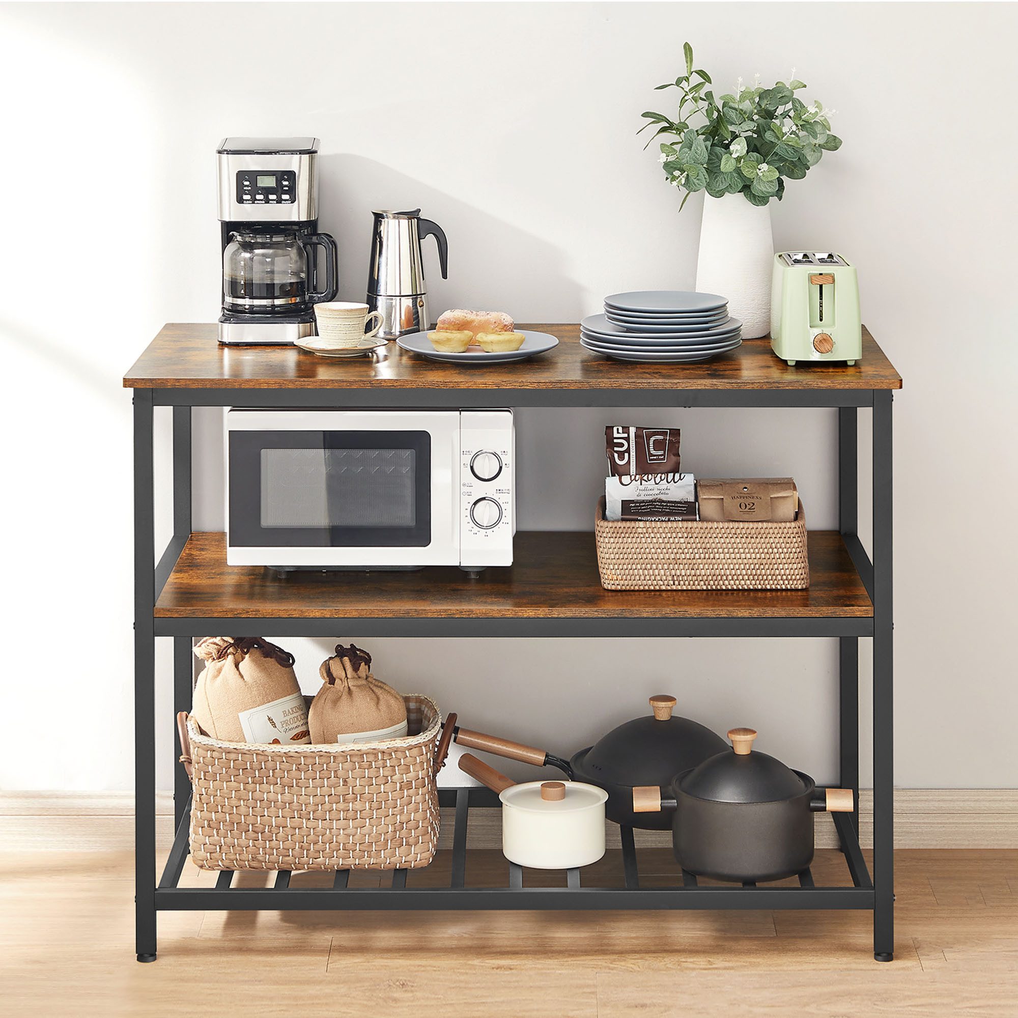 VASAGLE Küchenregal, Kücheninsel, Standregal, 60 x 120 x 90 cm (TxBxH) günstig online kaufen