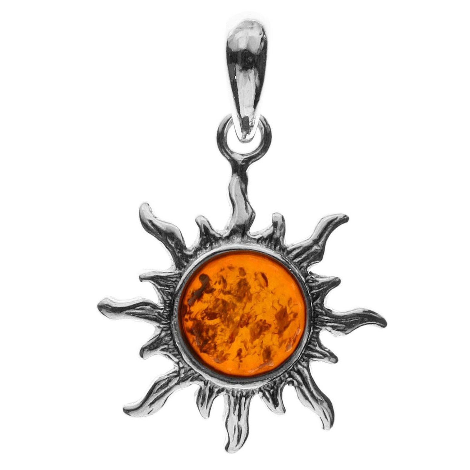 Kettenanhänger Ostsee-Schmuck Anhänger Sonne 20 mm Anhänger Sonne 20 mm