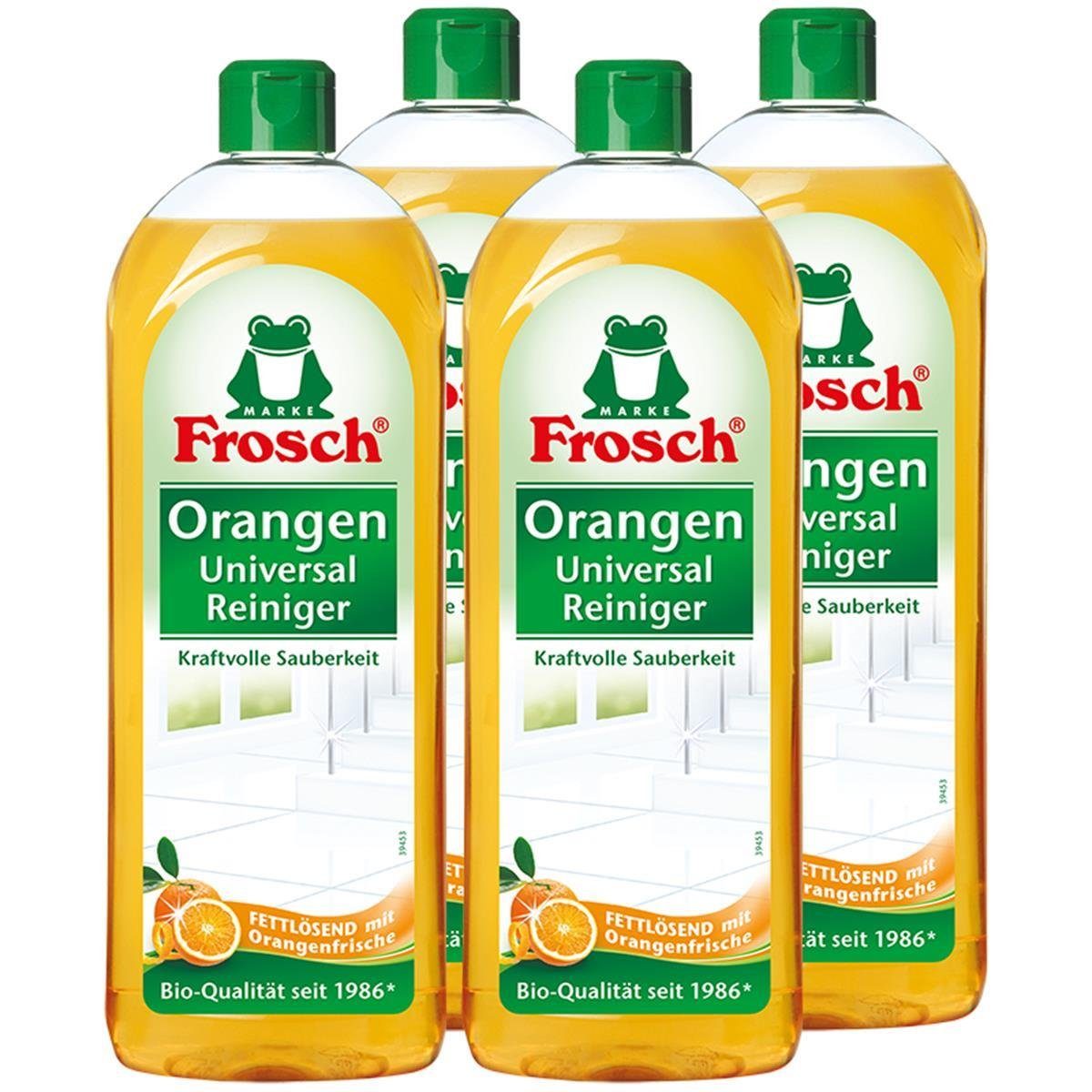 4x ml Allzweckreiniger Frosch Orangen Reiniger 750 FROSCH Universal