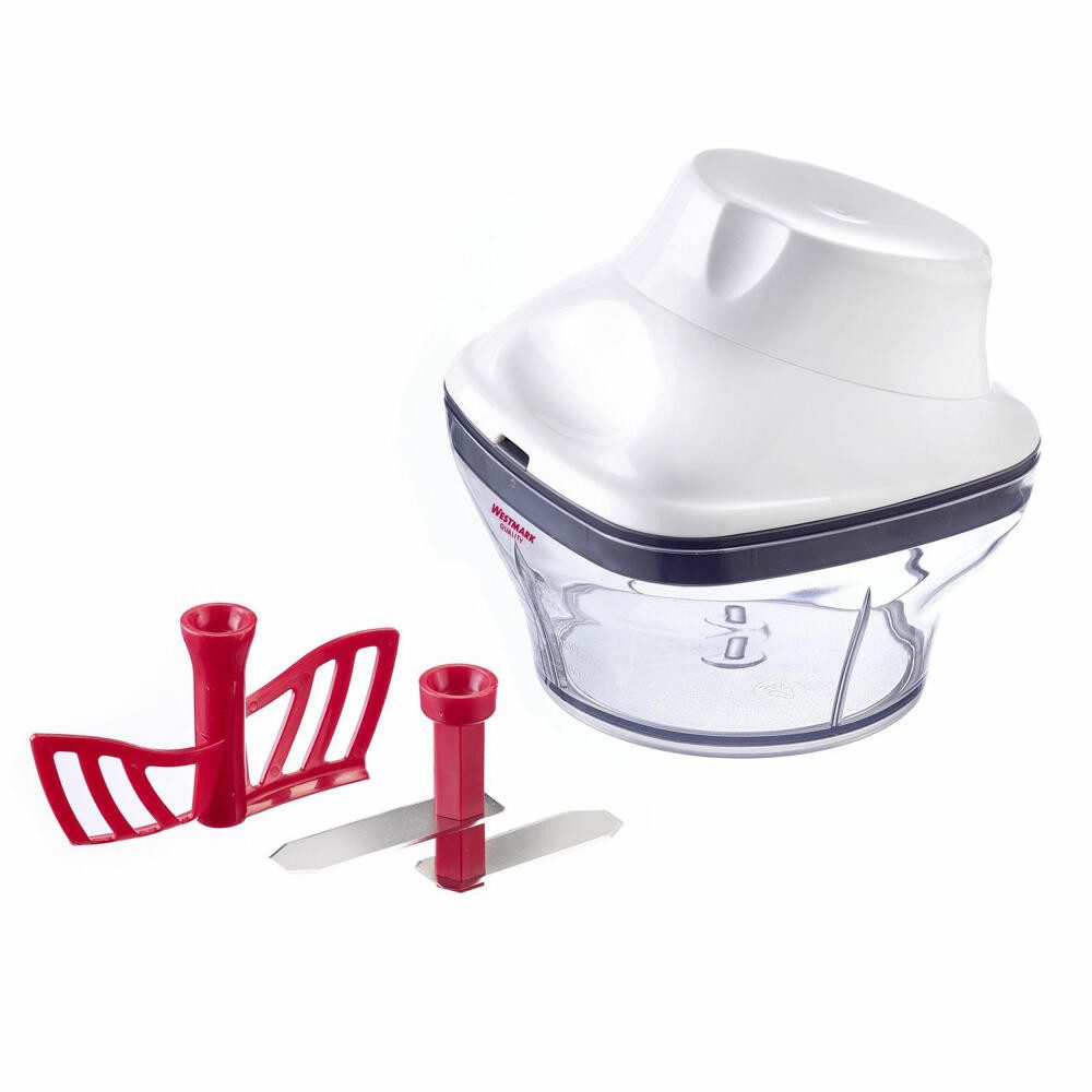 WESTMARK Gemüseschneider mit Messer- und Quirleinsatz, 250ml, Kräuterschneider/Dressingquirl, rostfrei, BPA-frei, spülmaschinengeeignet