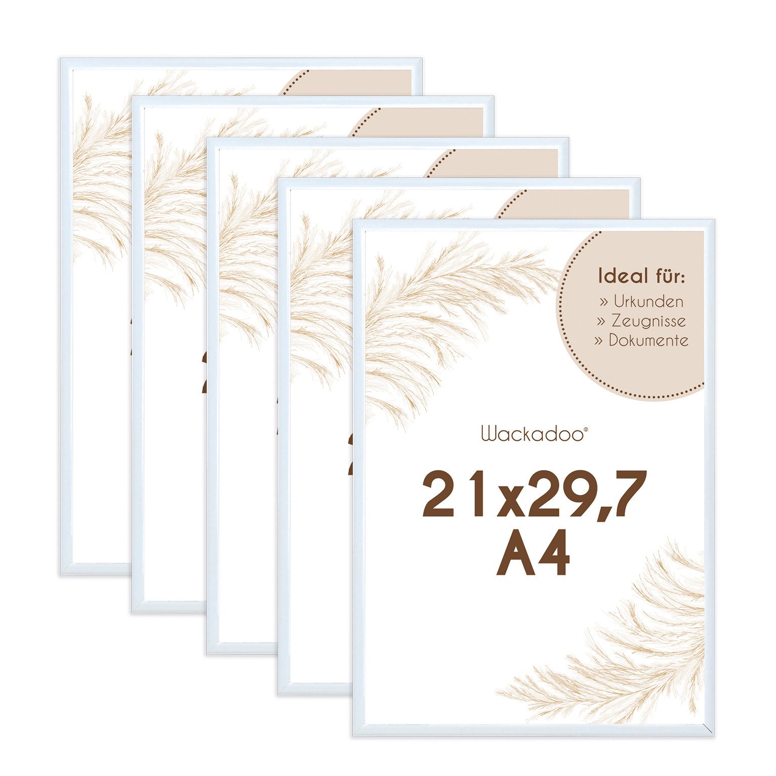 Wackadoo Living Bilderrahmen-Set Bilderrahmen mit Glasscheibe für Einzelbil günstig online kaufen