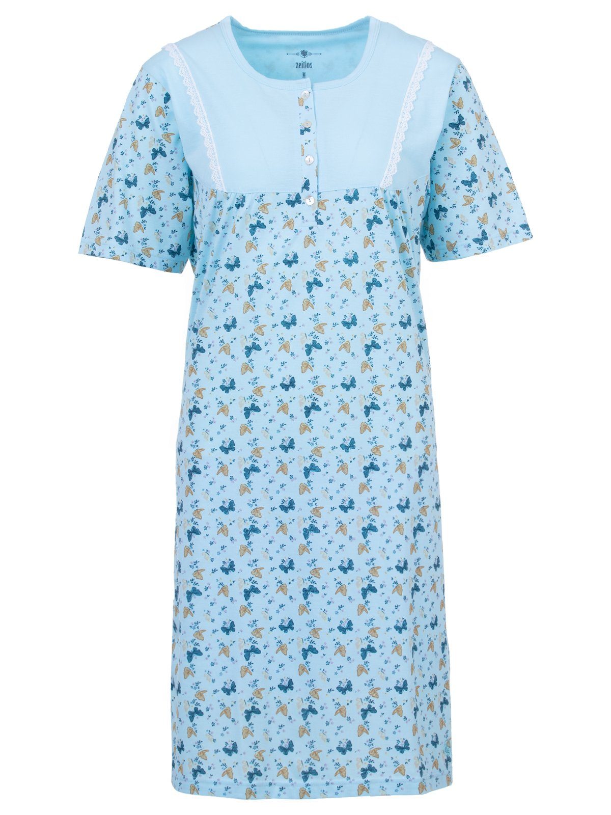 zeitlos Nachthemd Nachthemd Kurzarm - Butterfly günstig online kaufen