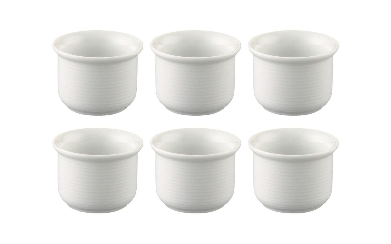 Thomas Porzellan Eierbecher Eierbecher, (Posten-Set, Mehrfach-Set, Postenartikel, 6-tlg), Porzellan, spülmaschinenfest und mikrowellengeeignet